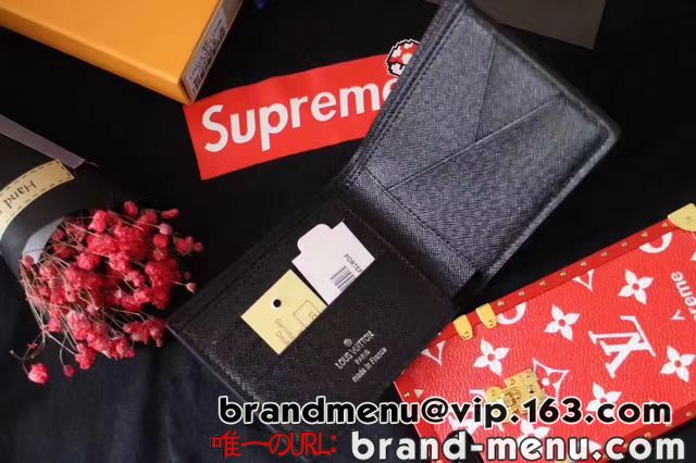 ルイヴィトン新作 2017秋冬メンズシュプリーム×ルイヴィトンSupreme と Louis Vuittonエピ二つ折り財布 ポルトフォイユ・ミュルティプル 008 韓国偽物通販